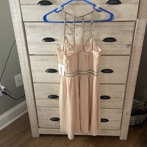 Beaded neckline blush dress - Picture 5 of 5
